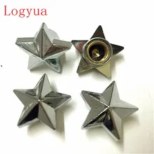 500 x Универсальный Золотой Серебряный пятизвездный шинный воздушный клапан колпачок Колесные колпаки для автомобиля Грузовой автомобиль, мотоцикл, велосипед 1,3*1,3*1,3 см