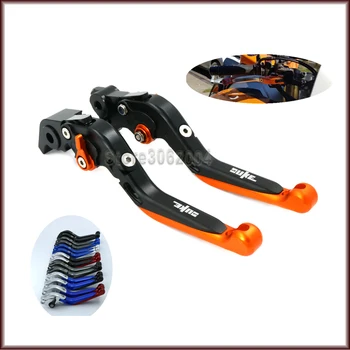 

For KTM 690 DUKE R 2014-2017 2015 Motorcycle Accessories Folding Extendable Adjustable Brakes Clutch Levers Orange+Black CNC