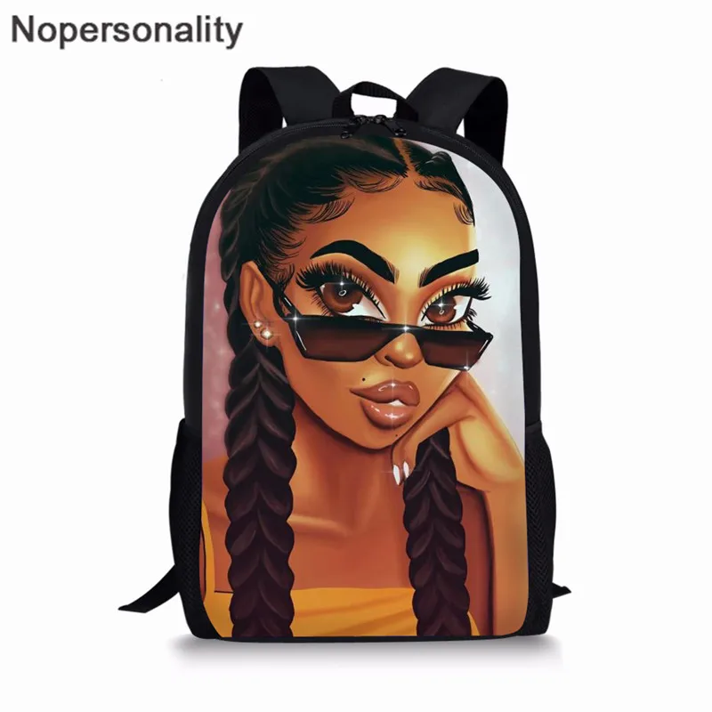 Школьный рюкзак для девочек, школьная сумка для детей, черная африканская Наплечная Сумка для девочек, портфель для подростков