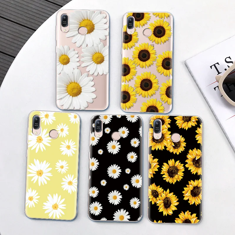 

Soft TPU SunFlower Case For Asus ZenFone 3 4 Max Pro Plus M1 ZB601KL 5 Lite Silicone Case Cover For Asus ZenFone Lite L1 Bumper