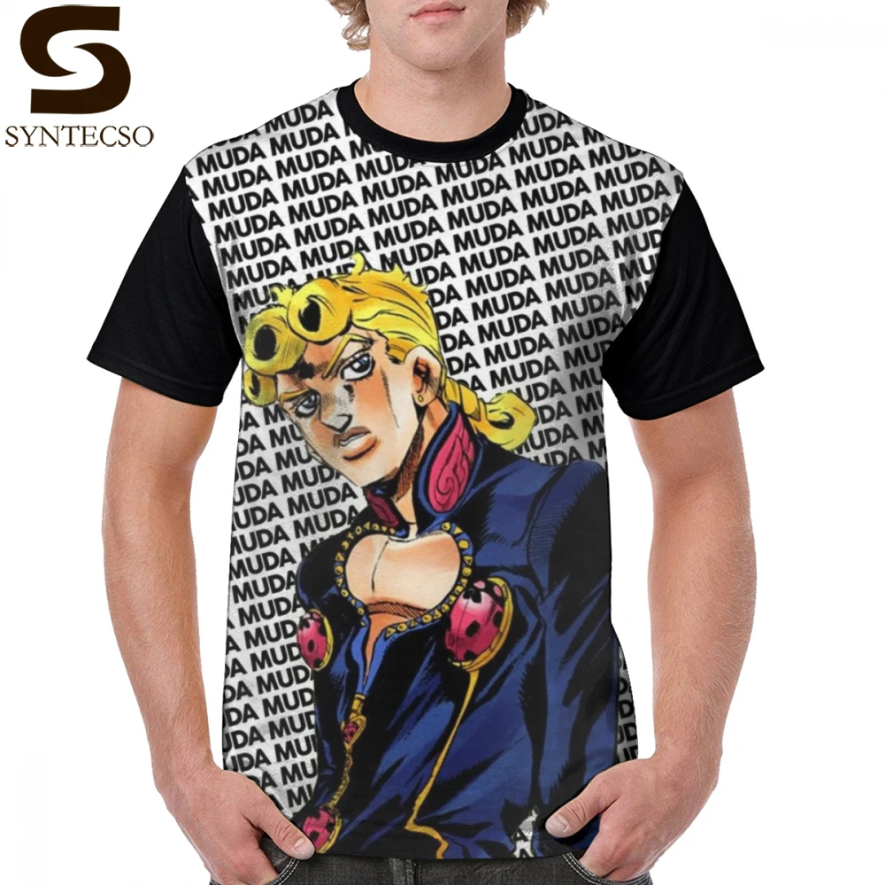 

Jojo Bizarre T Shirt JoJo Bizarre Adventure - Giorno Giovanna T-Shirt Basic 100 Cotton Graphic Tee Shirt Short Sleeve Tshirt