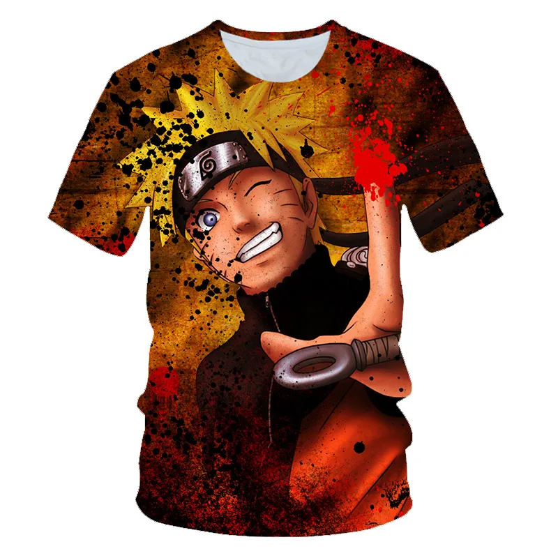 

Summer Boys Anime naruto 3 d printing Shirts Children T-shirts Tops For Girls Short Sleeve Kids Blouse Toddler Tees Baby Clothin