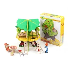 Детская деревянная 3D кукла на дерево дом Головоломка Детские подарки на день рождения деревянный дом Дети Рождественские подарки ребенок обучения Развивающие игрушки