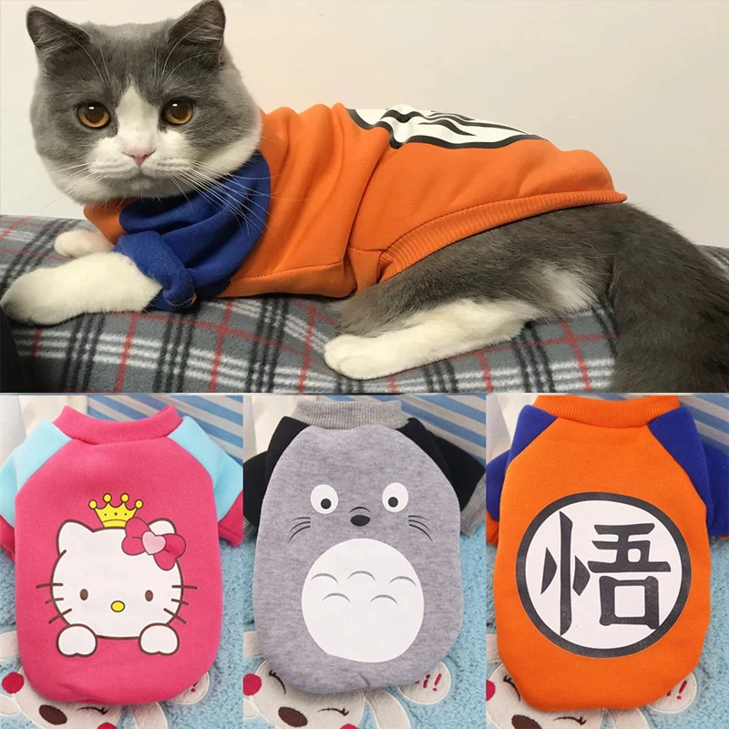 Abrigo de gato de dibujos animados, Chaqueta de algodón abrigado y suave, ropa para mascotas para pequeños, suéter de gatito, disfraz de perro cachorro, ropa para gato|Ropa para AliExpress