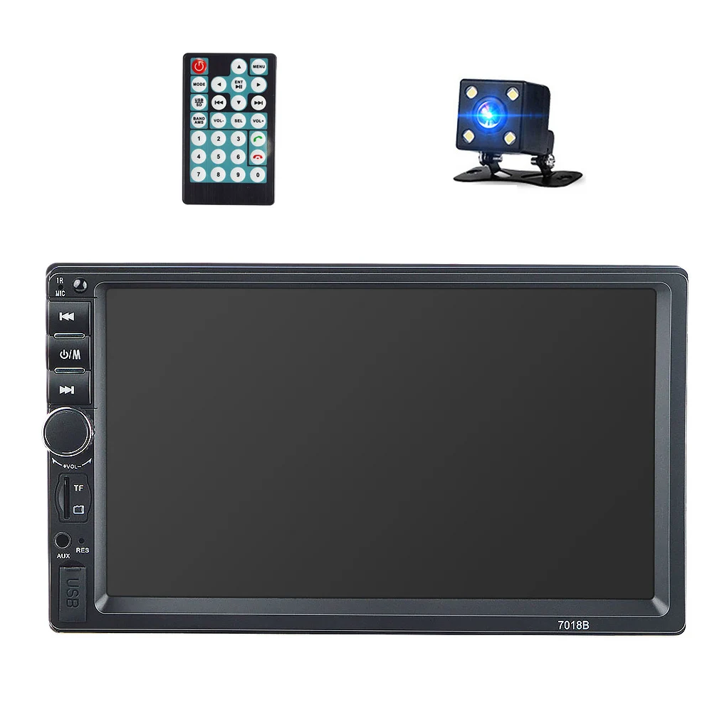 with camera 2 din Автомобильный Радио Bluetooth мультимедийный плеер HD " сенсорный экран Авторадио 2din Авто аудио стерео MP5 USB TF FM Камера просмотра - Цвет: with camera
