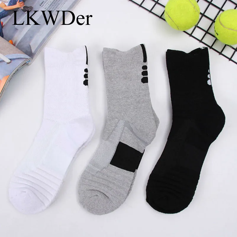 LKWDer 5 пар мужские носки элитные спортивные Calcetines Hombre махровые толстые