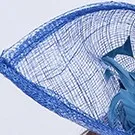 Haircomb шляпки из соломки синамей с вуалеткой перо аксессуары для волос шляп головные уборы несколько цветов доступны MSF070 - Цвет: light blue