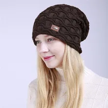 Унисекс Лыжная уличная спортивная альпинистская Кепка, шапка для пешего туризма, модная однотонная волнистая Теплая Вязаная Зимняя шерстяная вязаная Лыжная Кепка s шапка зима#2S25