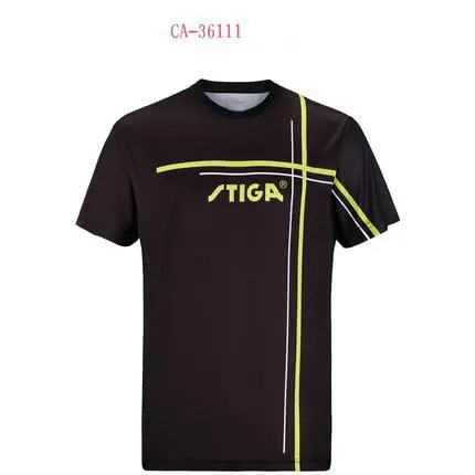 Stiga настольный теннис одежда спортивная быстросохнущая с короткими рукавами, мужская рубашка для пинг-понга бадминтон спорт майки - Цвет: CA36111