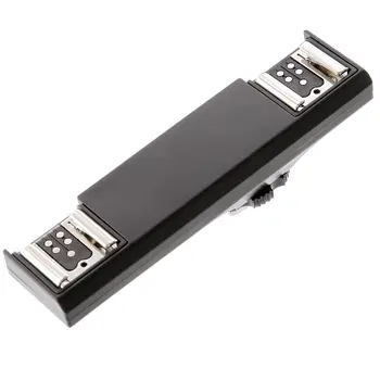 

Dual/2 Hot Shoe E-TTL Flash Speedlite Light Bracket Mount Splitter for Canon 7DII 70D 5D II 750D 1D IV T5i T4i DSLR Cameras