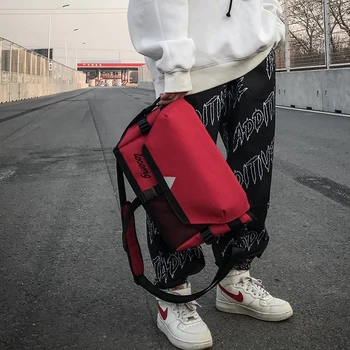 

New tide brand shoulder bag male dead fly riding bag student postman bag female street trend Messenger bag