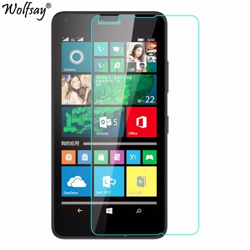 Закаленное стекло для Microsoft Lumia 640 2 шт. Защита экрана защитная пленка Wolfsay|for glass|glass