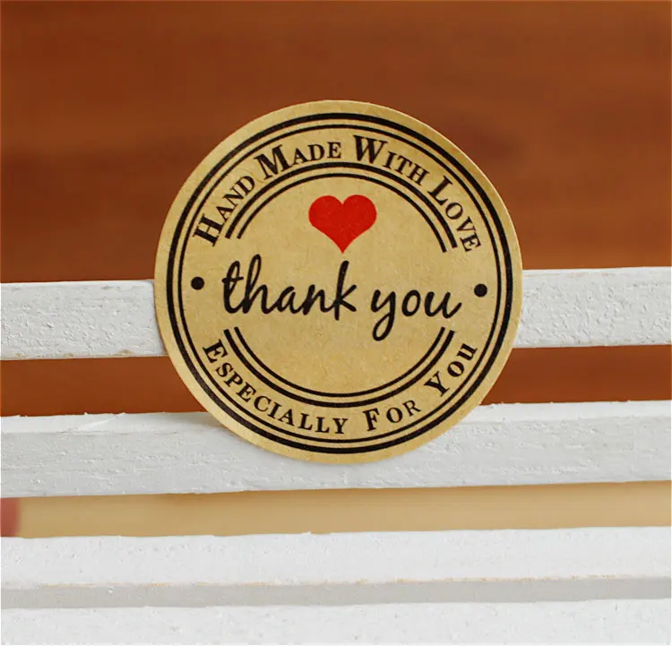 Buy 360pcs/30sheets Round Thank you Hand Made Stickers