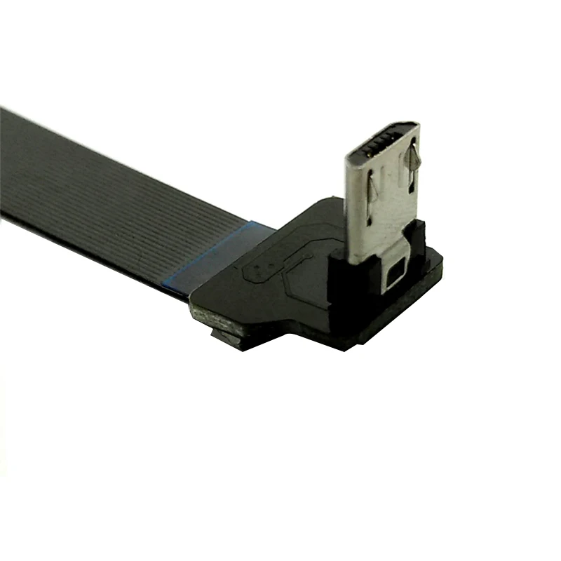 5 см до 100 см ультра тонкий USB плоский кабель микро прямой Женский к мужчине Micro up Угол для ПК камеры принтера или видеокамеры