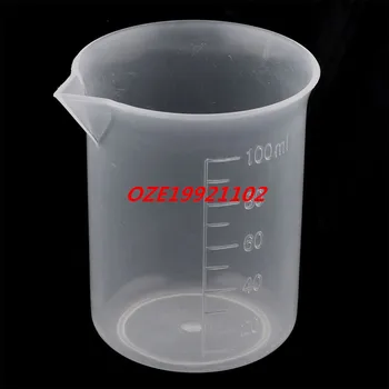 

1PCS Lab 100mL Plastic Science Experiment Measuring Graduated Beaker Cup