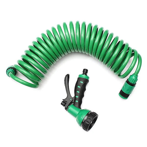 7 5m Flexible Coiled Spiral Garden Car Washing Clean Water Hose