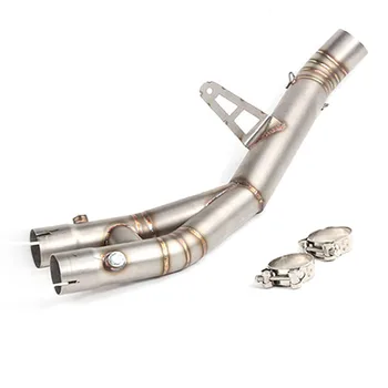 

Modified Motorcycle Exhaust Pipe Escape Moto Front Mid Link Tube Slip-on For Yamaha mt10 R1 YZF-R1 MT-10 FZ-10 2015 2016 2017