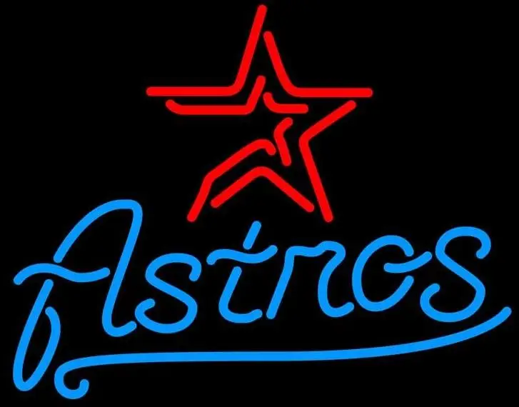 

Houston Astros Glass Neon Light Sign Beer Bar
