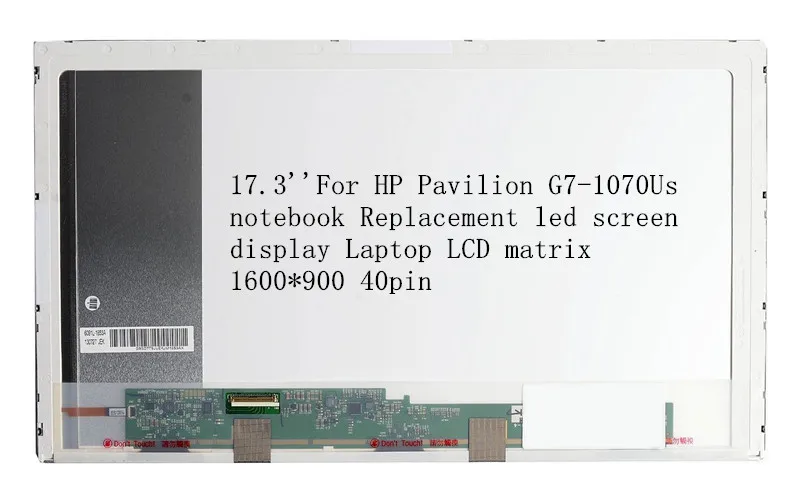 17.3'ɿor HP Pavilion G7-1070Us notebook Replacement led screen display Laptop LCD matrix 1600*900 40pin | Компьютеры и офис