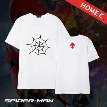 

[STOCK]2017 New Marvel Movie Spider-man Homecoming figure Peter Parker T-shirt cosplay tshirt Fashion men's shirt free shipping