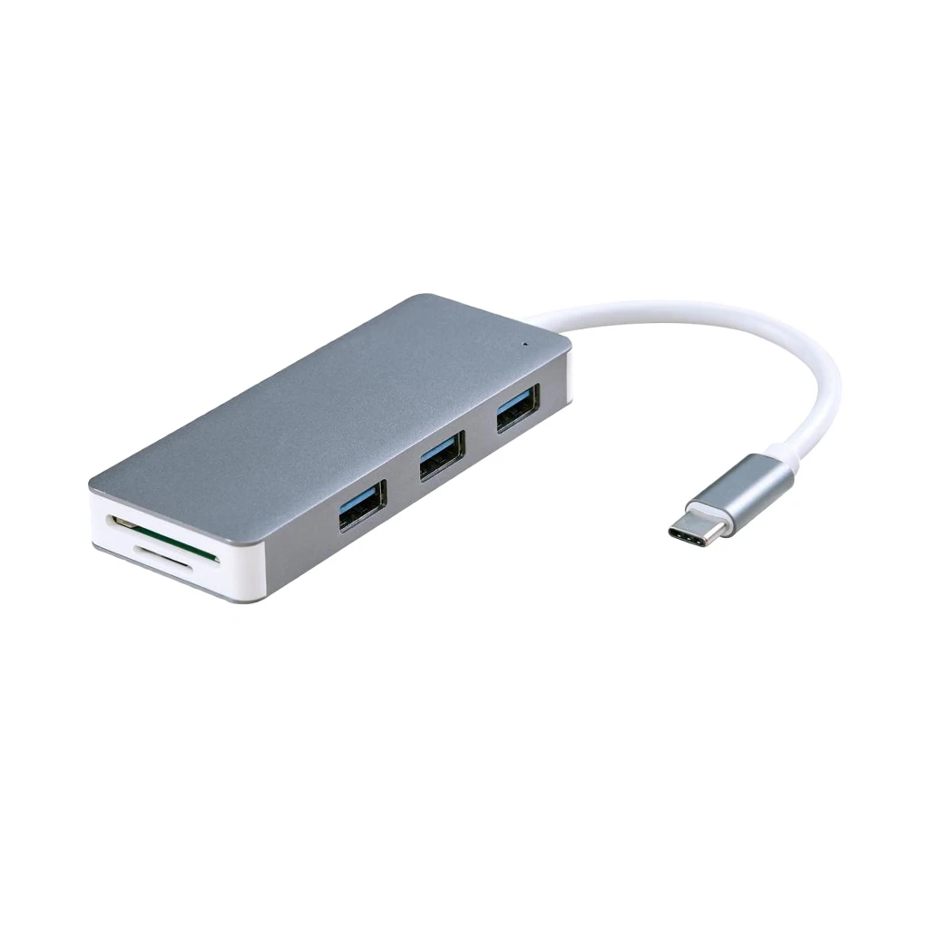 MagiDeal USB C Hub w/3*USB3.0 2*Card Slot Type-C Card Reader for TF 5 Port Type C Combo Hub