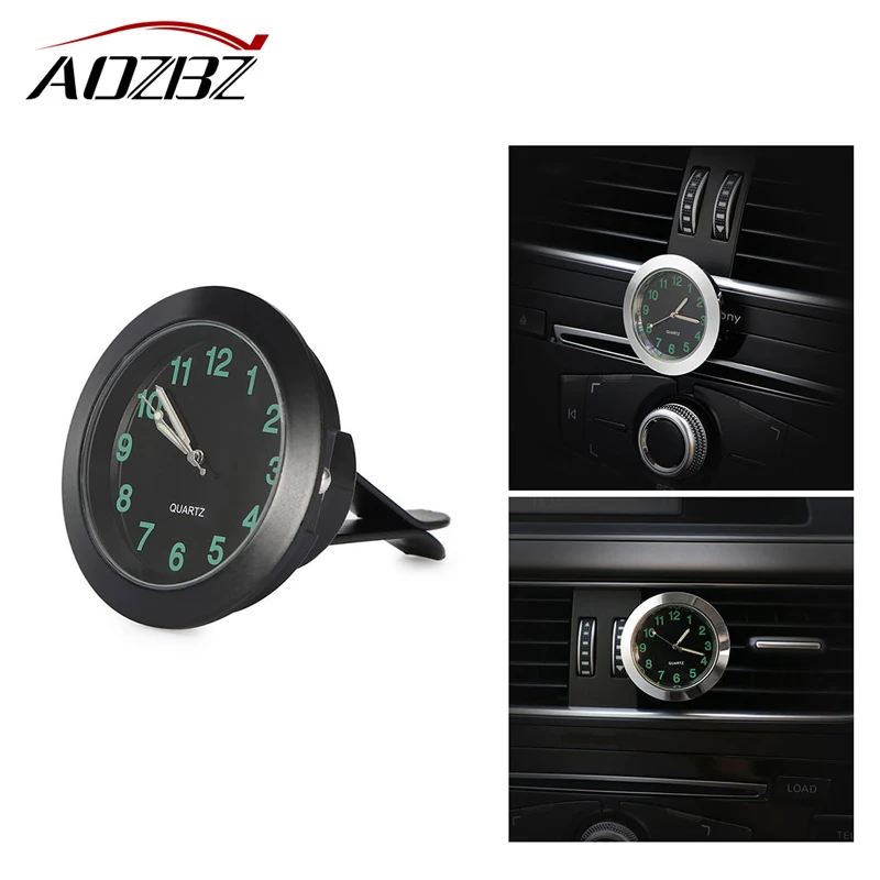 Car Air Vent Clip Clock Automobile Luminous Dashboard Clock Auto