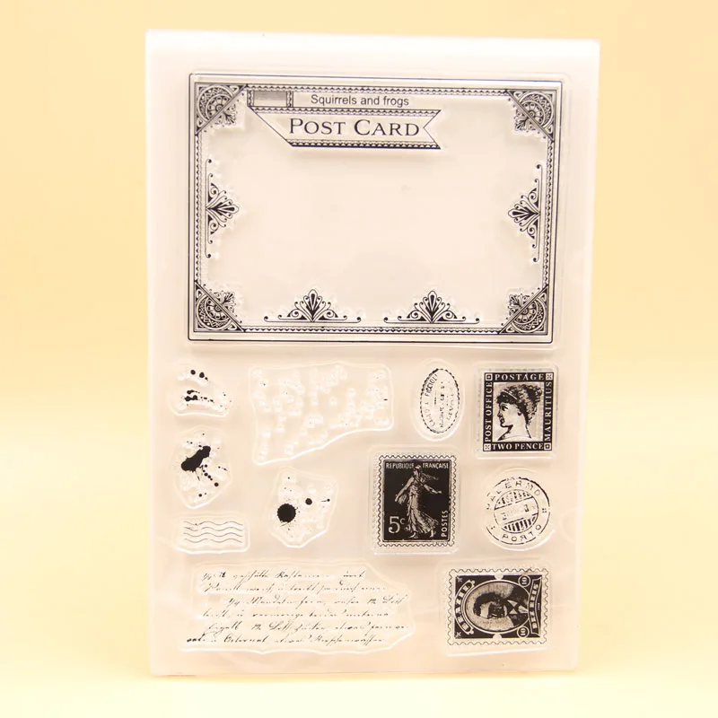 

KLJUYP Postcard Clear Stamps Scrapbook Paper Craft Clear stamp scrapbooking 160