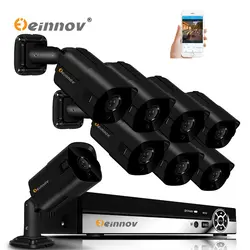 Einnov 8Ch 1080 P PoE камера видеонаблюдения безопасности Системы 2MP открытый Водонепроницаемый ip-камера для записи видео по сети комплект ИК