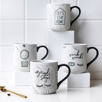 

Marble Creative Ceramic Mug Cup Office Household Cup Literary Coffee Cup