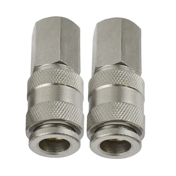 

2pcs Euro Air Line Hose Connector Mayitr Female/Male Quick Release Fitting 1/4 BSP Female/Male Thread