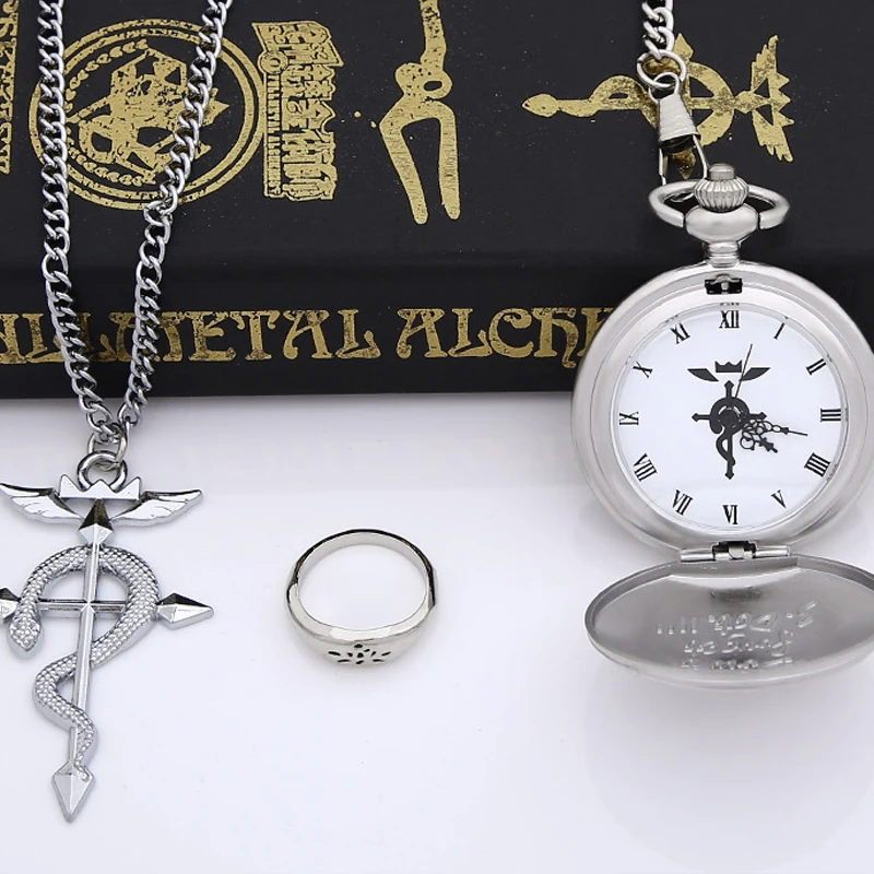 ホットアニメステンレス鋼ペンダント鋼の錬金術師懐中時計ネックレス リングセットコスプレ衣装小道具 Pocket Fob Watches Aliexpress ホットアニメステンレス鋼ペンダント鋼の錬金術師懐中時計ネックレス リングセットコスプレ衣装小道具 Pocket Fob Watches Aliexpress