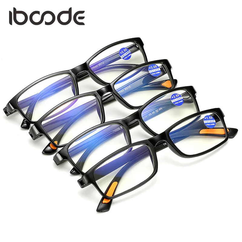 iboode Blue Film Anti blue ray Glasses Ultra Light Toughness Reading Glass Unisex TR90 Flexible