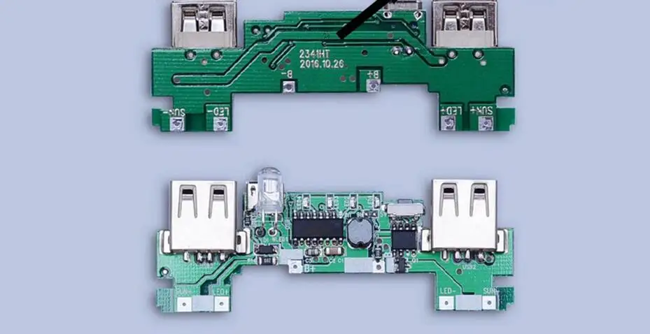 5V PCBA материнская плата универсальный солнечный Внешний Аккумулятор Чехол DIY коробка двойной USB 20 шт светодиодный 5x18650 Солнечный внешний аккумулятор DIY KIT(без батареи - Тип штекера: Only control board