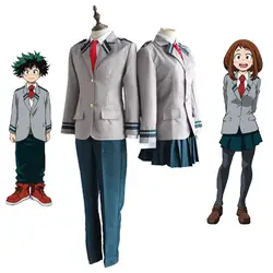 Boku без герой OCHACO URARAKA Midoriya Izuku Косплей костюмы мой герой Академии AsuiTsuyu Yaoyorozu Момо школьная униформа для взрослых