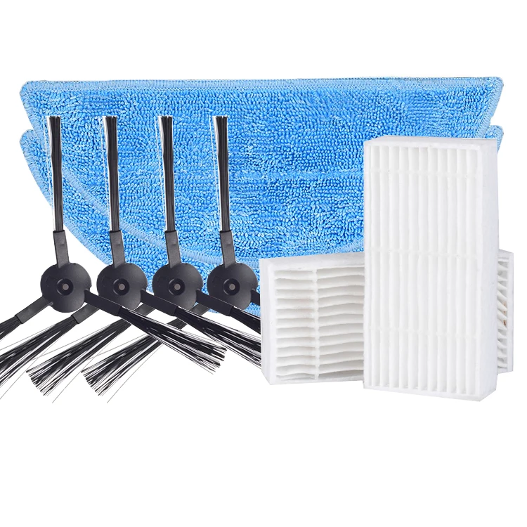 

4x side Brush +2x Mop cloth +2x hepa Filte replacement for ilife v55 v5s v3s Robot Vacuum cleaner parts brushes filter mop cloth