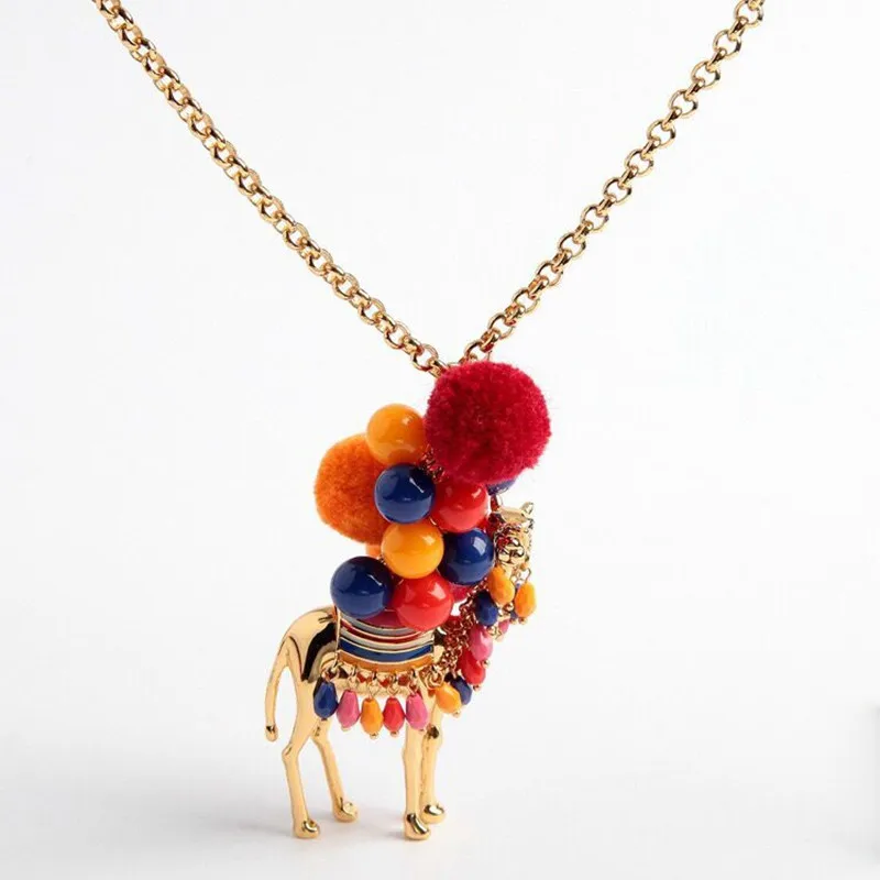 

Amybaby High Quality Luxury Fashion Enamel Glaze Camel Tassels Necklace Jewelry For Party