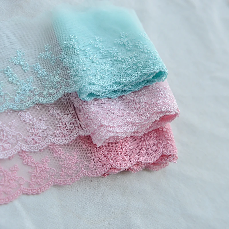 

High quality gauze embroidery lace Lace accessories Cloth art dress cheongsam skirt material G345