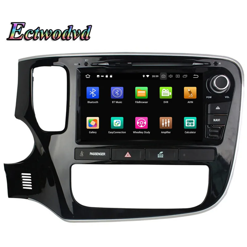 Excellent Ectwodvd Octa Core 4G RAM 64G ROM Android 9.0 Car Multimedia DVD Player GPS HeadUnit for Mitsubishi Outlander 2015 1