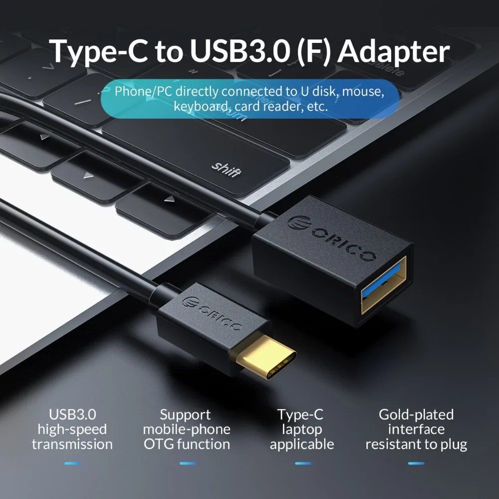 ORICO USB кабель Type C к 3 0 Поддержка функции OTG 15 см для Huawei P10/P20/Mate10 Pro MacBook