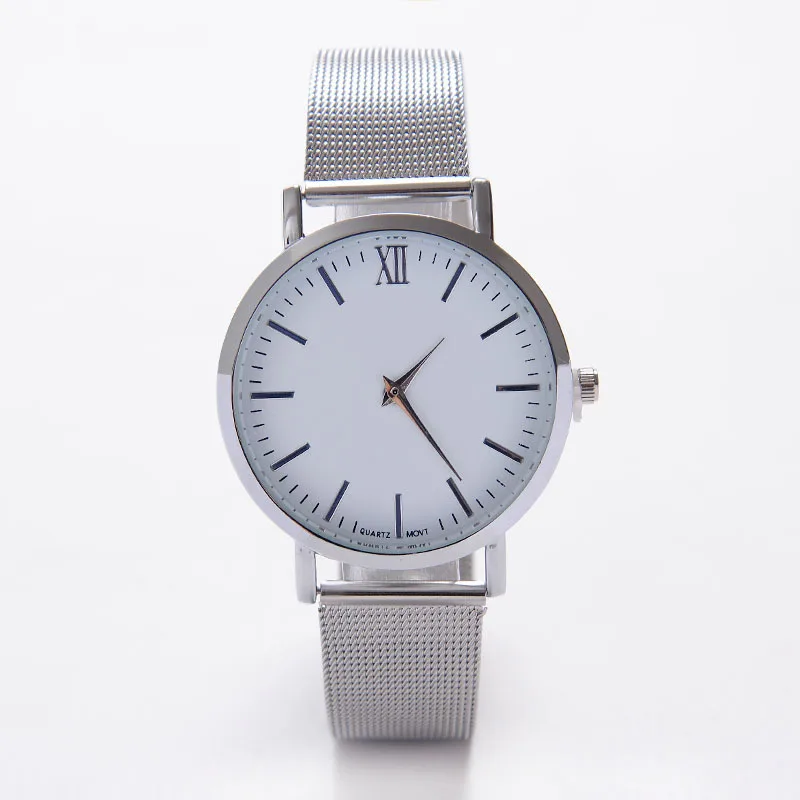 Мужские и женские Модные Аналоговые кварцевые наручные часы из нержавеющей стали роскошный простой Стиль дизайнерский браслет женские часы