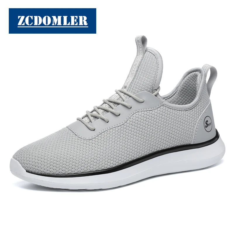 

ZCDOMLER Plus Size 39-48 Mens Lightweight Sneakers Breathable Casual Shoes Lace Up Mens Trainers Summer Tenis Masculino Adulto
