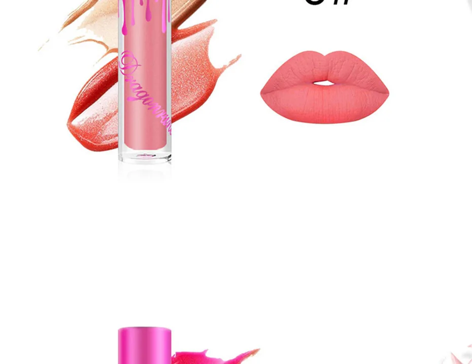 7 цветов Жидкий блеск для губ Макияж; высокое качество Shimmer Lip Glaze водостойкий краска для татуажа алмазные помады для сексуальных губ