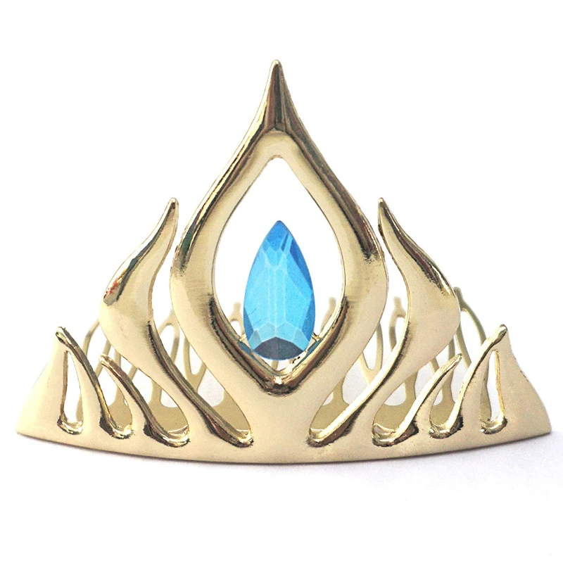 Disney Frozen Elsa Tiara Coronation Crown Gold Metal Frozen Princess Anna Elsa Head Crown for Baby Girls Gift Toys