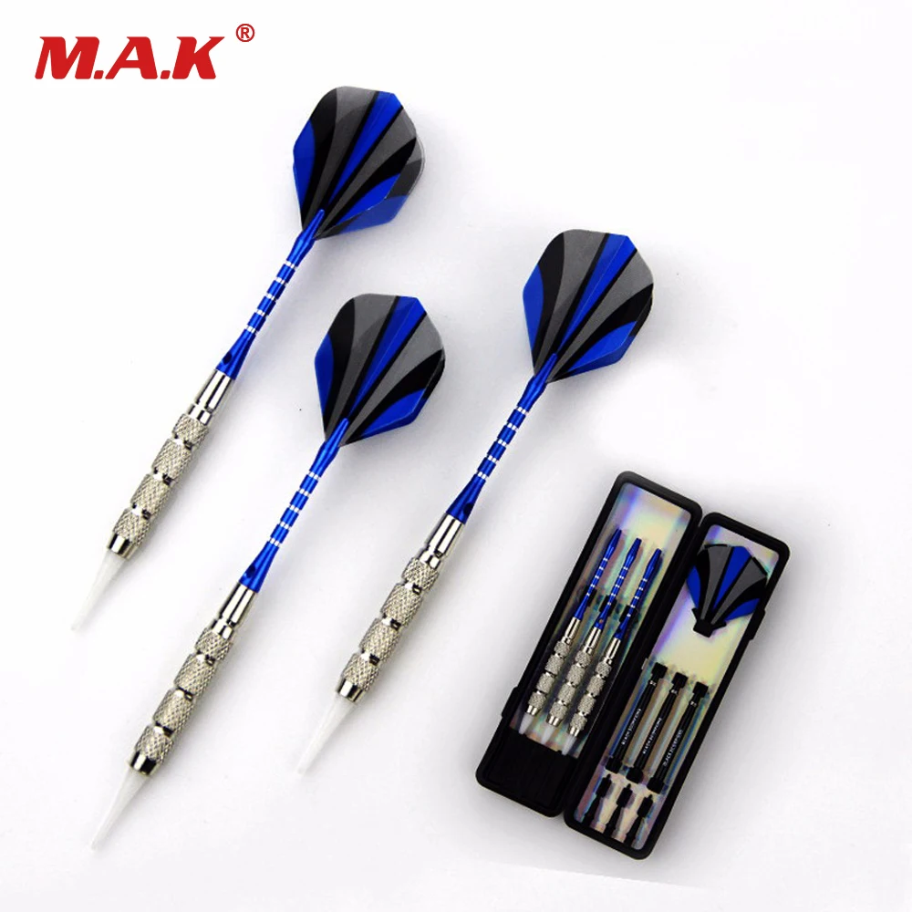 Buy 3 pcs of Iron Galvanized Safe Straight Darts Blue Aluminium Dart Tube Five