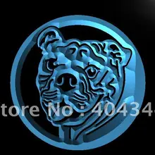 LB659-бульдог витрина для домашних животных логотип светодиодный неоновый свет знак