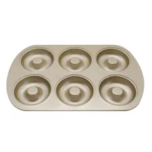Классический антипригарной пончик форма для выпечки печенья Форма из углеродистой стали торт рифленая Форма для выпекания инструмент с антипригарным покрытием 6-луночное пончик Форма для выпекания A1