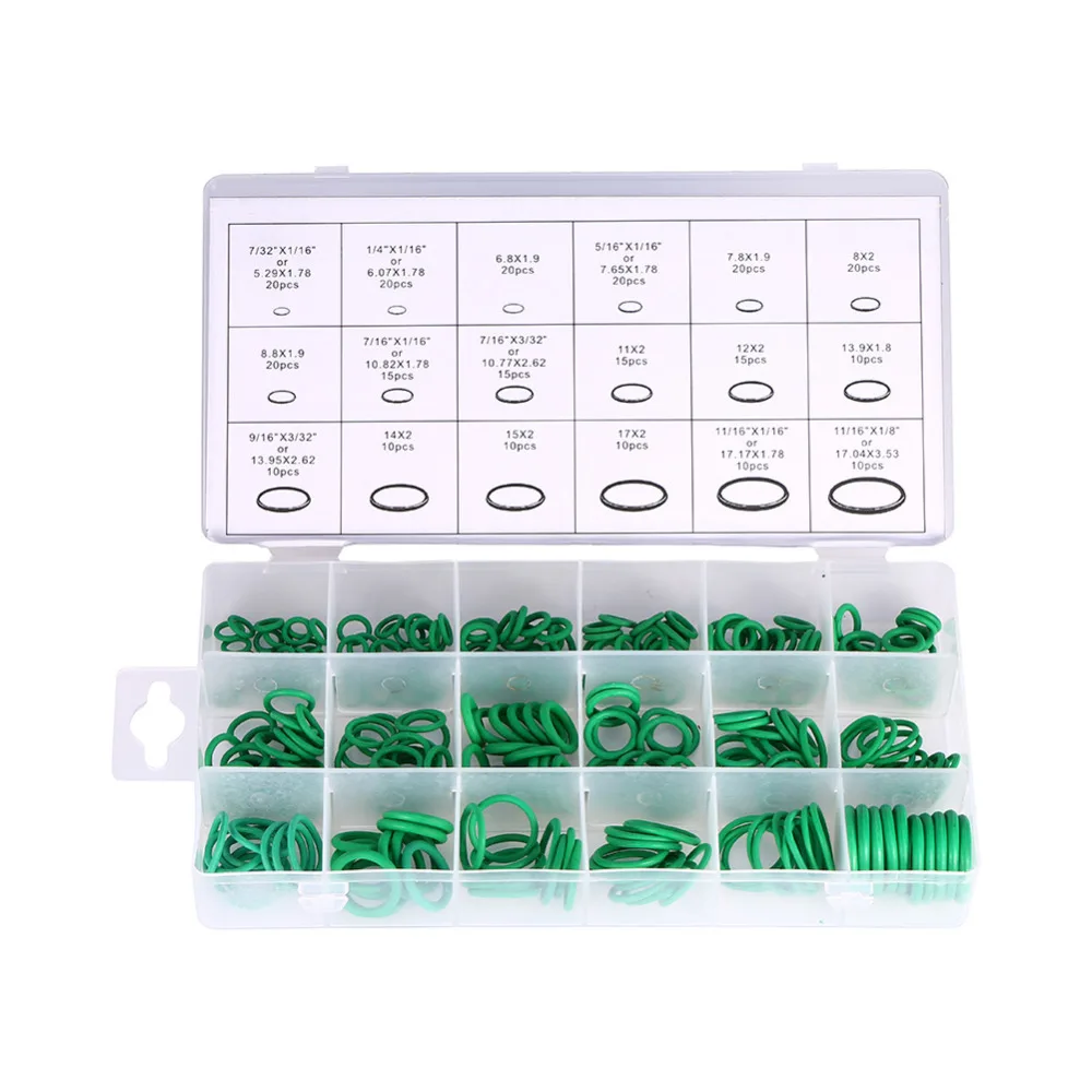 

270 Pcs 18 SizesAir Conditioning HNBR O Rings Car Auto Repair Tools Rubber Air Conditioning Refrigerant Ring Sets Car tools