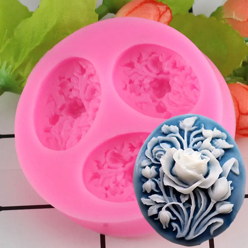 AUEAR, Vintage Mirror Frame Silicone Mold Fondant Mold Cake Decorating