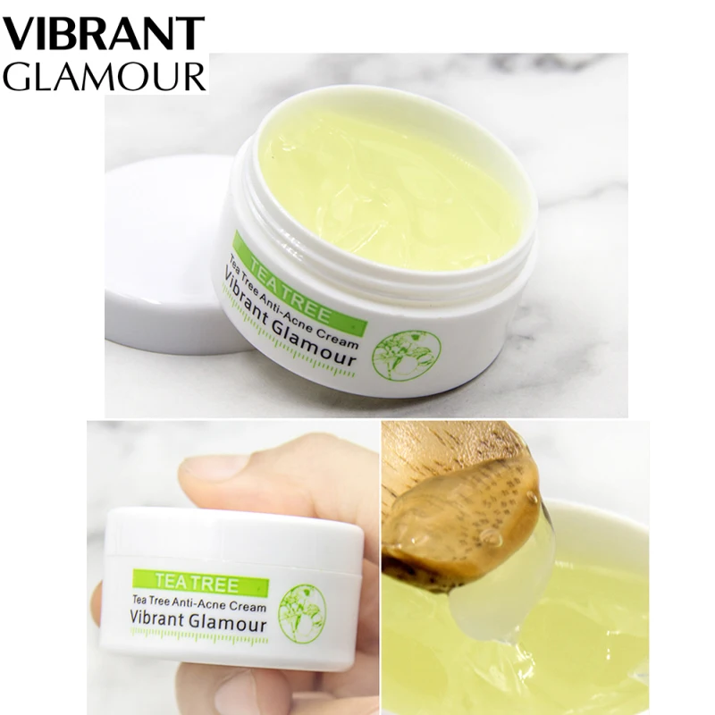 

VIBRANT GLAMOUR Tea Tree Acne Scar Removal Cream Anti-acne Face Cream Acne Treatment Facial Whitening Oil Control Skincare TSLM1