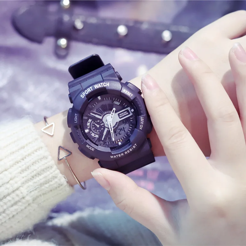 

Women Sports Watches Outdoor Sport Waterproof LED Kids Watch Military Multifunction Boy Girl Wristwatch Montre Femme with Box